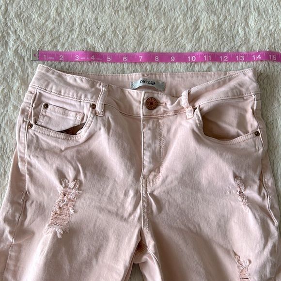Refuge pink distressed skinny jeans size 6 - Picture 8 of 16